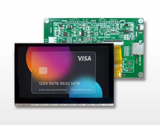 TFT de 4,3 inchi cu ecran tactil